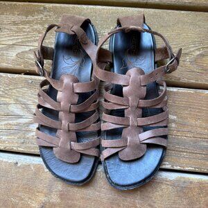 KEEN BoHo Chestnut Brown Leather Alman Gladiator Sandal in Women's 8 M US